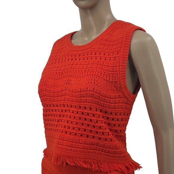 House of Harlow Orange Knit Skirt Set, Women's Small, NWT - Picture 1 of 11